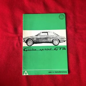 Libretto uso manutenzione Alfa Romeo Giulia GTA