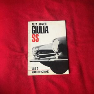 Libretto uso manutenzione Alfa Romeo Giulia SS