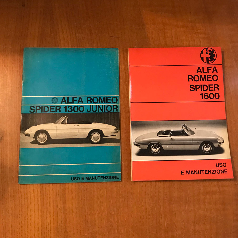 Libretto uso manutenzione Alfa Romeo Spider - Automobilia Marcello