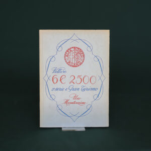 Libretto Vetture Alfa Romeo 6C 2500 3a serie a.1952
